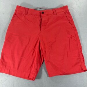 Nike Dri-FIT Mens 34 Golf Shorts Red Flat Front Performance Chino Activewear